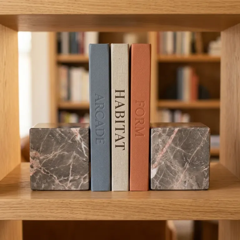 Serie Atelier: pesalibri cubo in marmo